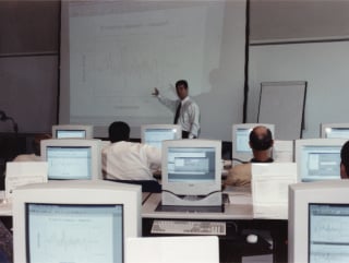 Old photo of Minitab training class
